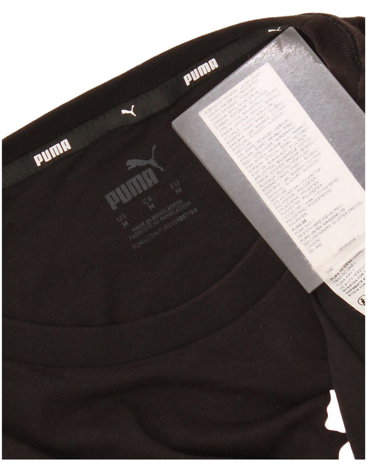 Puma T-Shirt Graphique Homme Noir Moyen Coton
