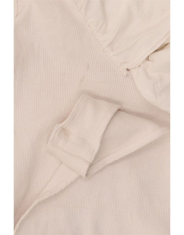 Zara Womens Ruffle Body UK 8 Petit Coton Blanc