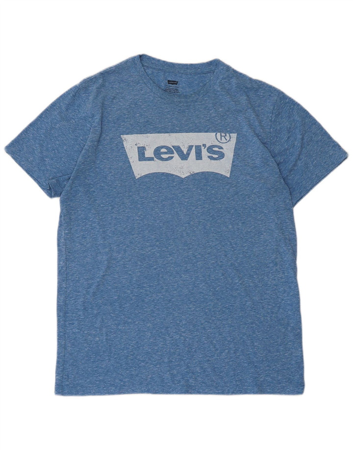 Levi's Tee-Shirt Graphique Homme Bleu Moyen Flecked
