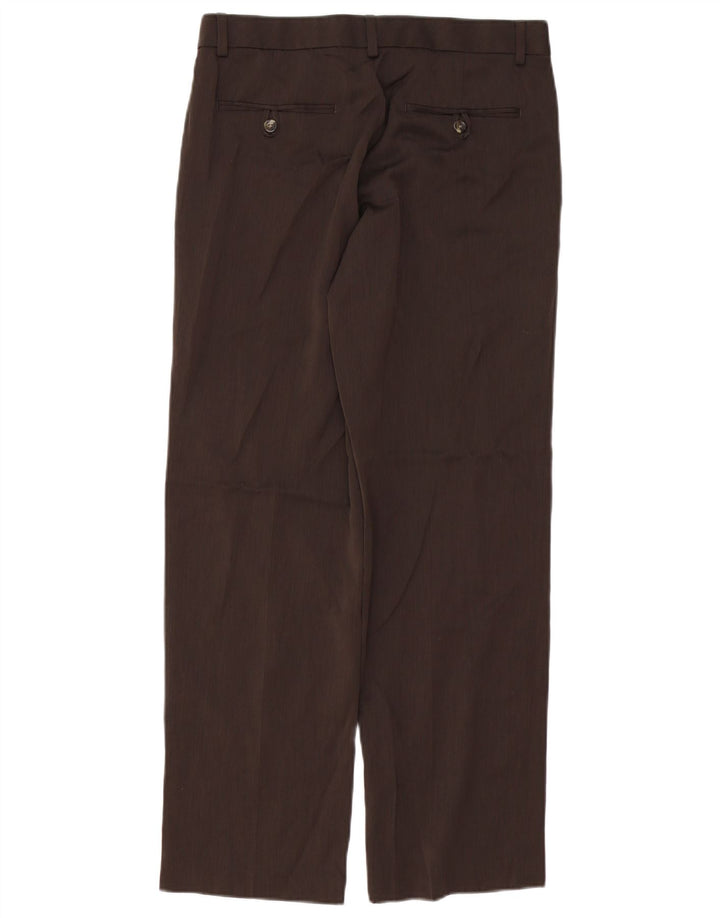 IZOD Pantalon Chino Droit Homme W30 L30 Marron Polyester