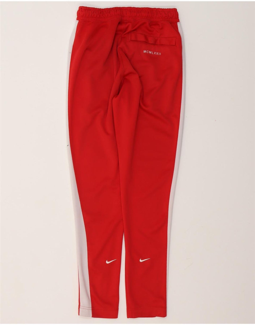 Nike Pantalon de survêtement Swoosh pour homme Petit polyester color block rouge