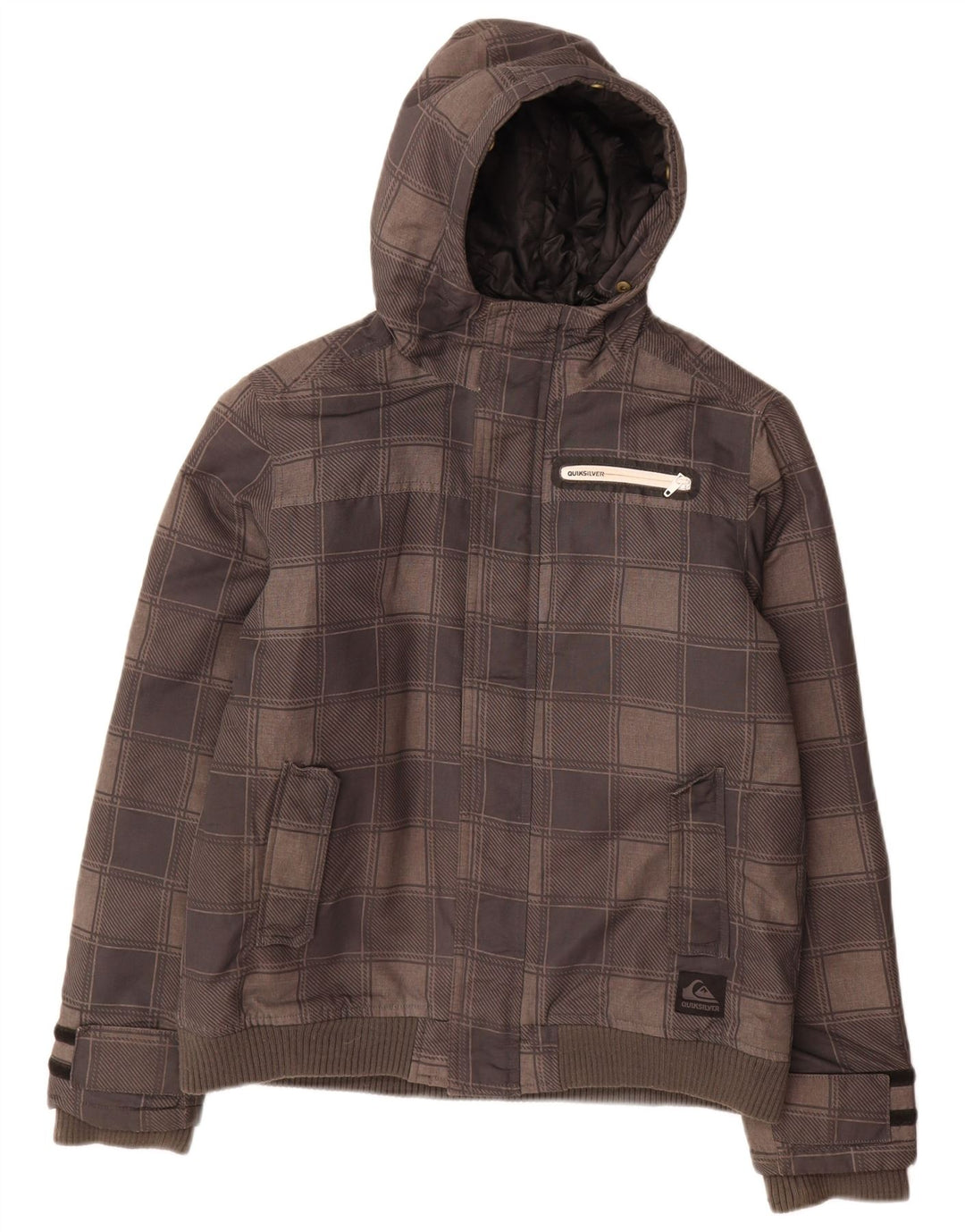 Quiksilver Bomber à capuche garçon 15-16 ans gris carreaux polyester