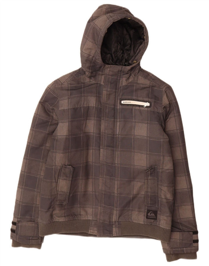 Quiksilver Bomber à capuche garçon 15-16 ans gris carreaux polyester