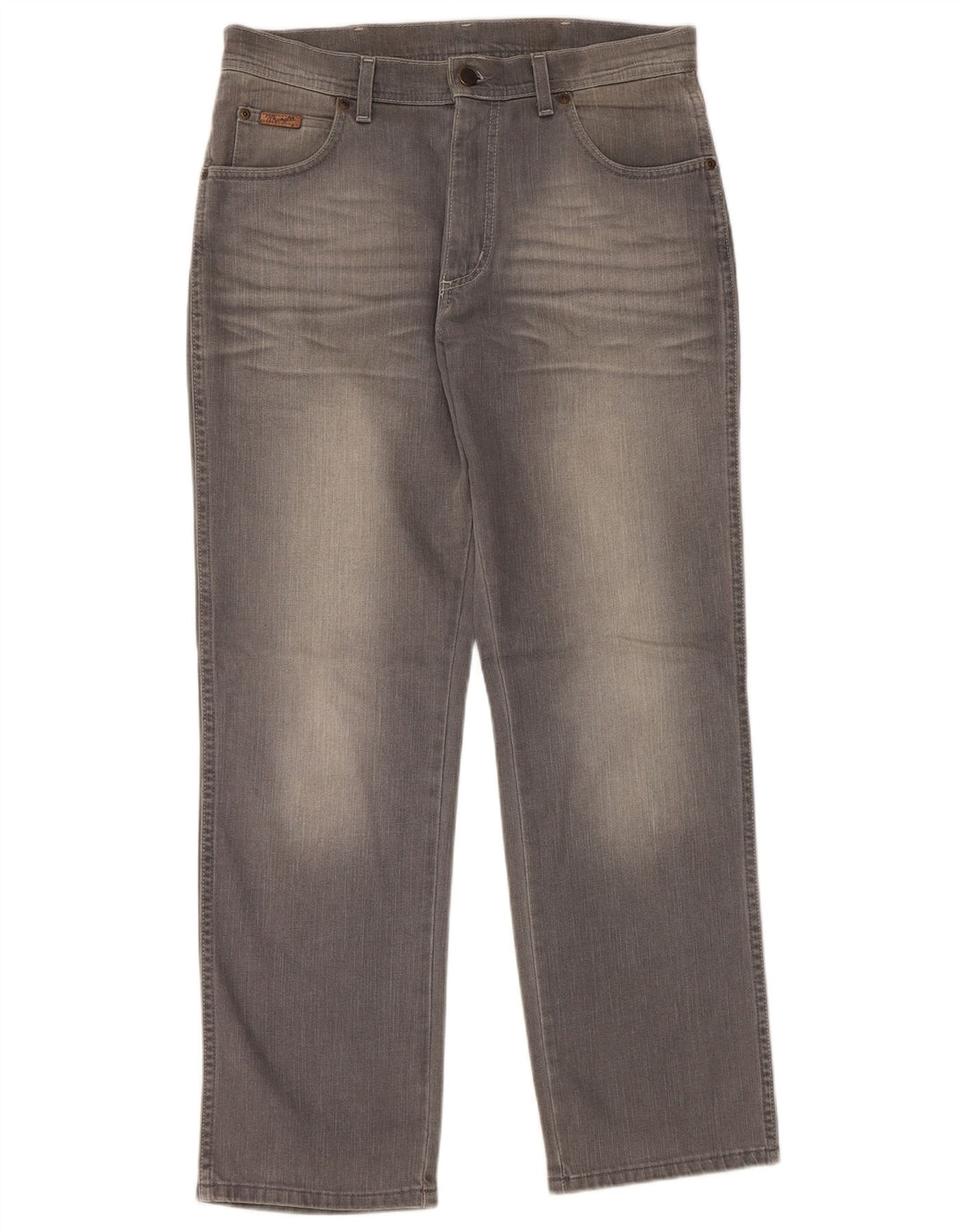 WRANGLER Mens Texas Stretch Straight Jeans W33 L30  Grey Cotton