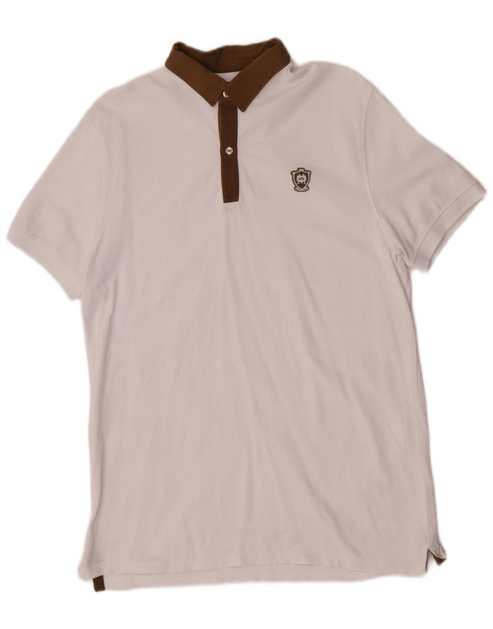 Massimo Dutti Polo Homme Blanc Moyen Colorblock