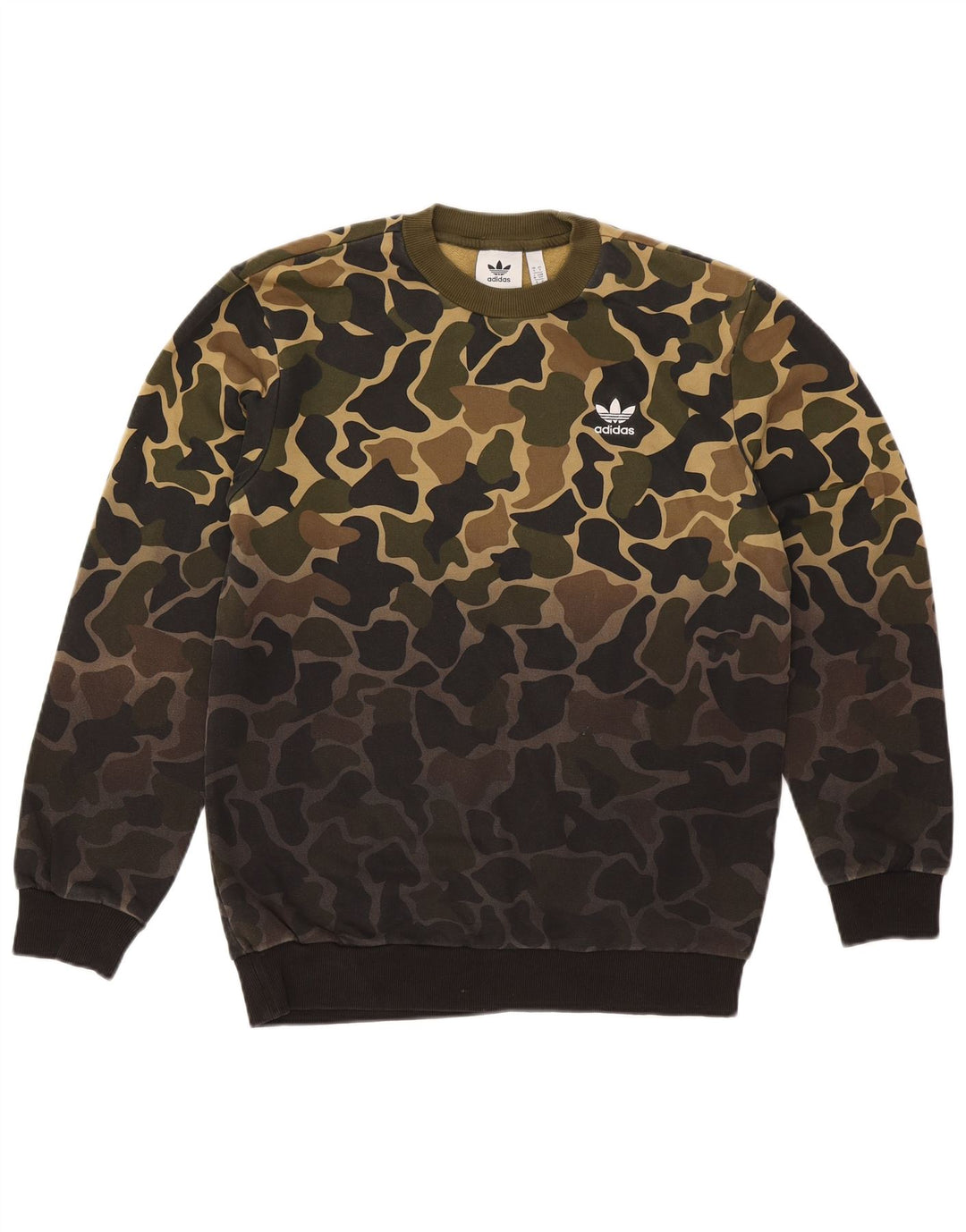Adidas Sweat-shirt pour homme Petit Kaki Camouflage Coton