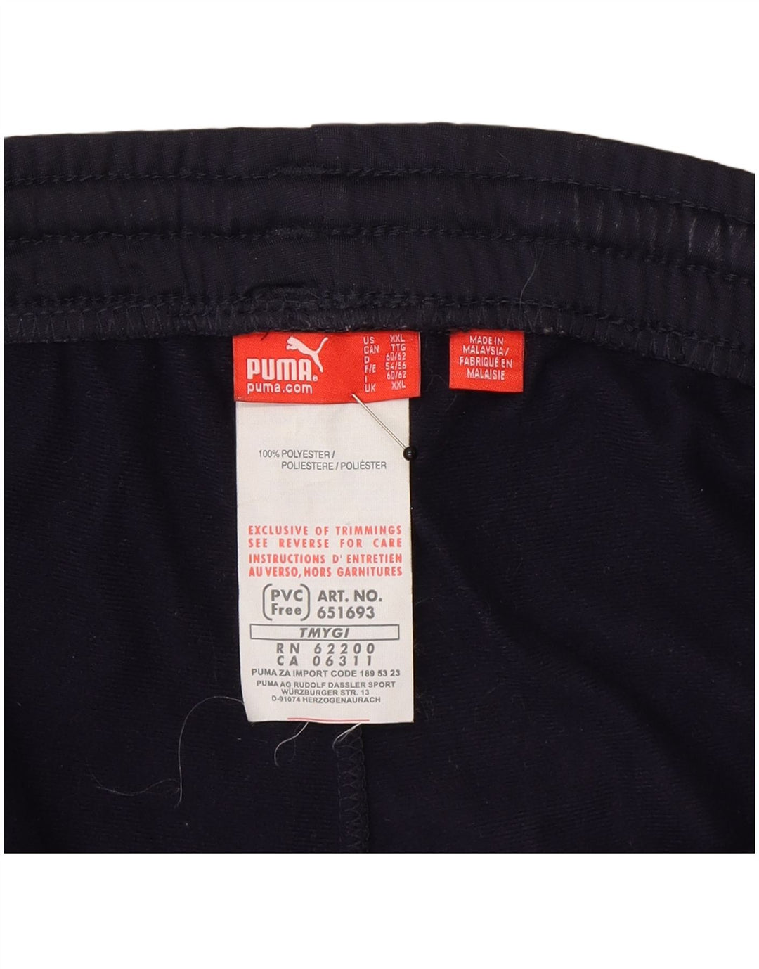 Puma Pantalon de survêtement pour homme 2XL Bleu marine Polyester