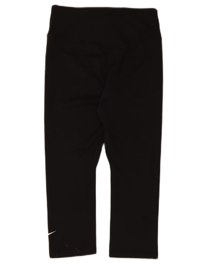 Nike Legging Capri Dri Fit pour femme UK 10 Petit Noir Polyester