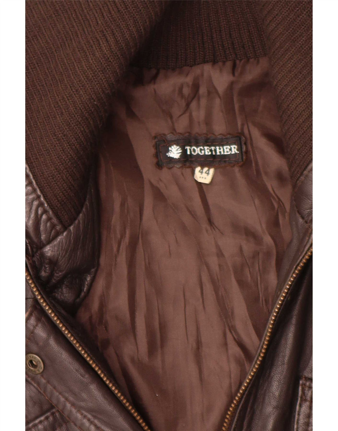 Together Veste en cuir pour homme IT 44 Marron moyen