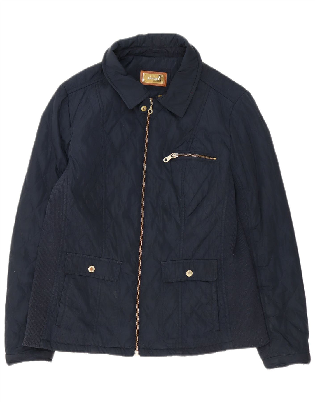 Marks & Spencer Veste matelassée Per Una pour femme UK 14 Large Bleu marine