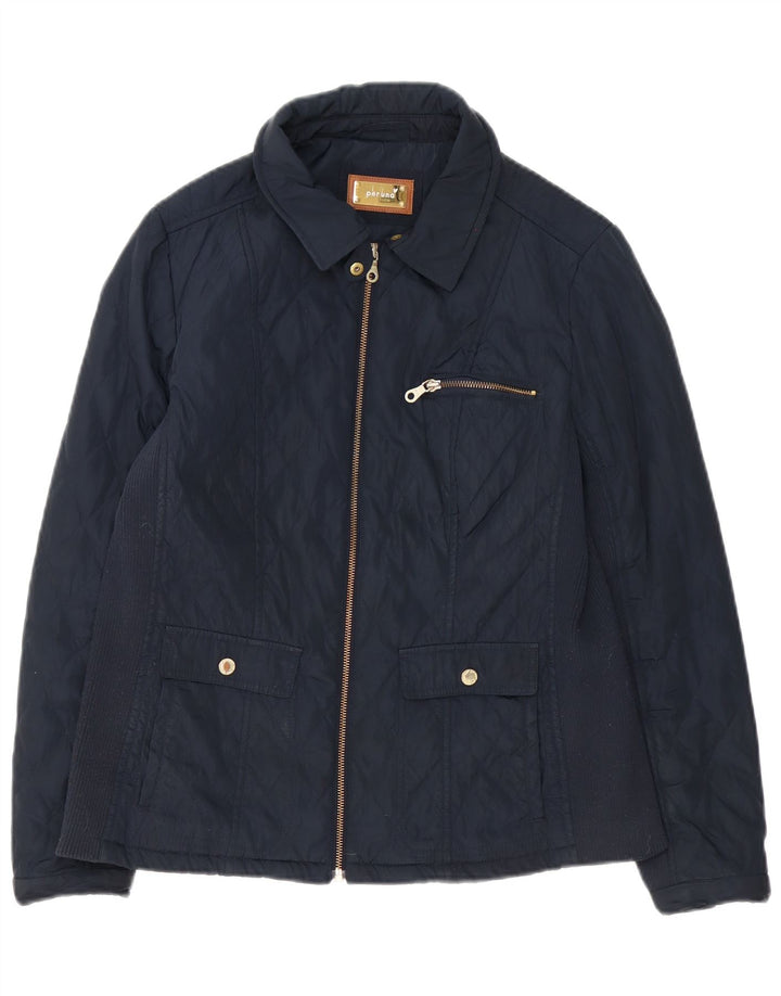 Marks & Spencer Veste matelassée Per Una pour femme UK 14 Large Bleu marine