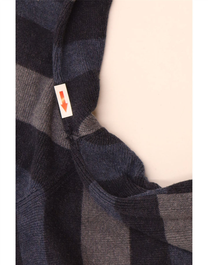 Marks & Spencer Pull à col rond pour homme Bleu marine rayé