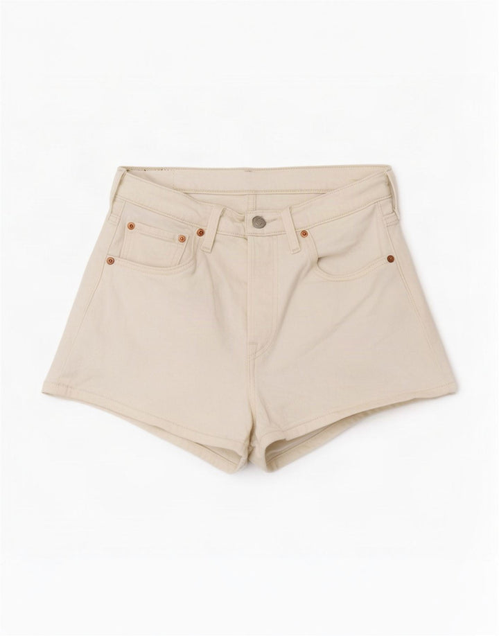 Levi's Short en Jean 501 Femme Small W27 Coton Blanc