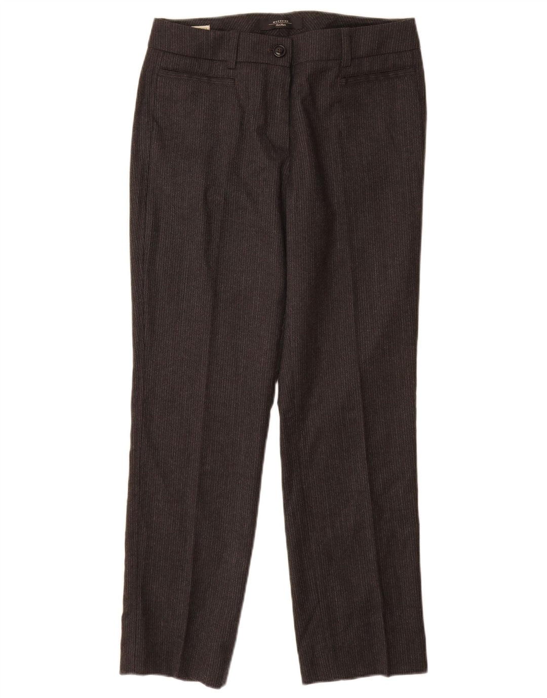 MAX MARA Pantalon décontracté week-end pour femme UK 8 Small W28 L27 Gris à fines rayures