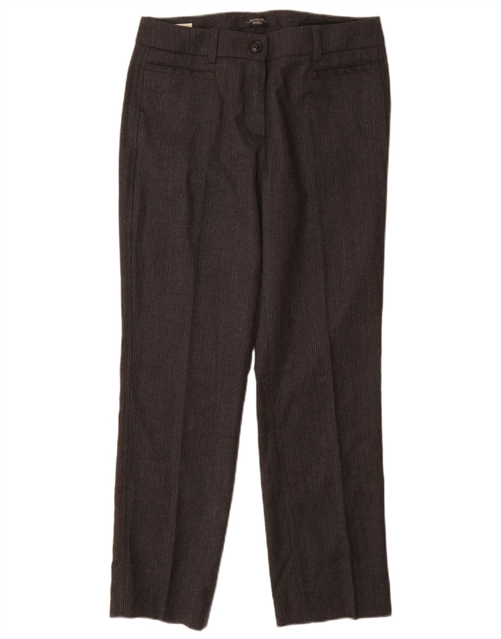 MAX MARA Pantalon décontracté week-end pour femme UK 8 Small W28 L27 Gris à fines rayures