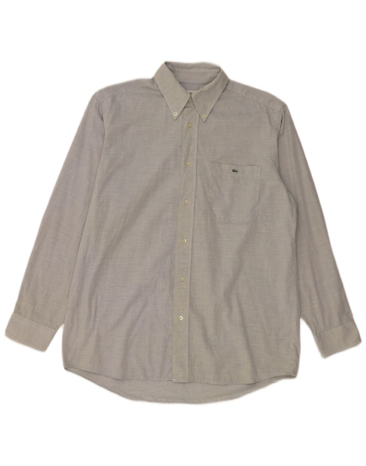 Lacoste Chemise Homme Taille 39 Coton Gris Moyen