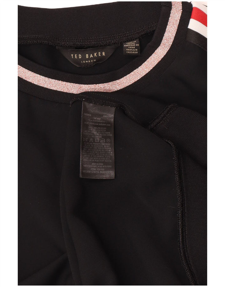 Ted Baker Sweat-shirt graphique pour femme UK 44 Medium Noir Floral