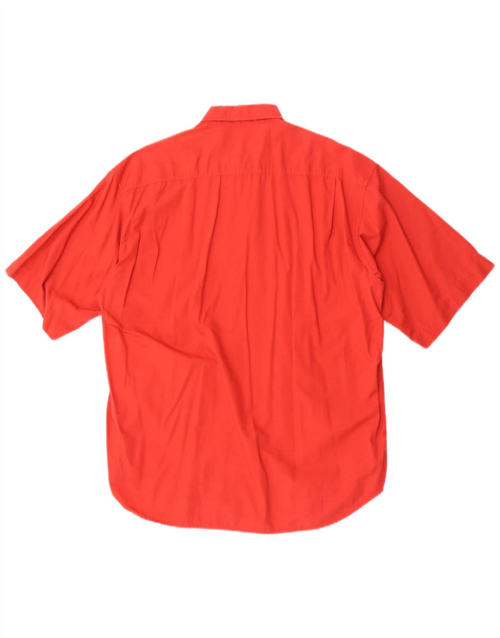 Stefanel Chemise à Manches Courtes Homme Rouge Moyen Coton