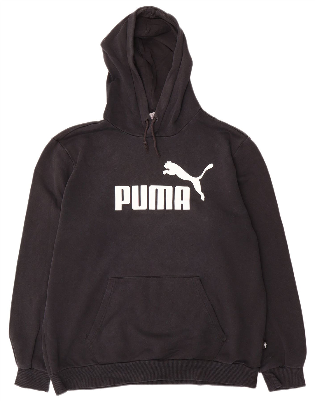 Puma Pull à capuche graphique pour homme en coton noir Taille L
