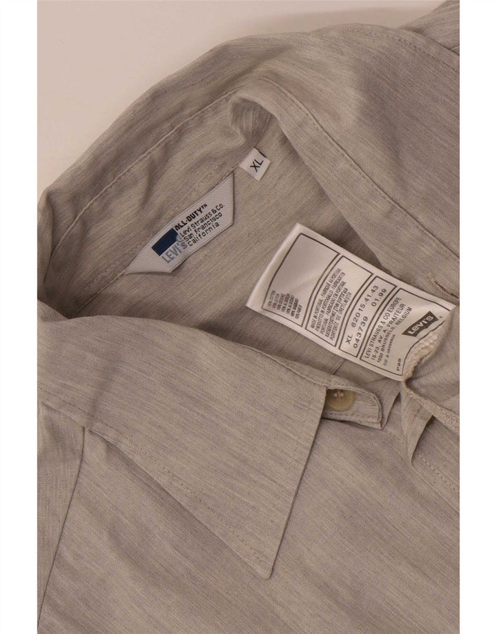 Levi's Chemise à Manches Courtes Homme XL Gris Coton