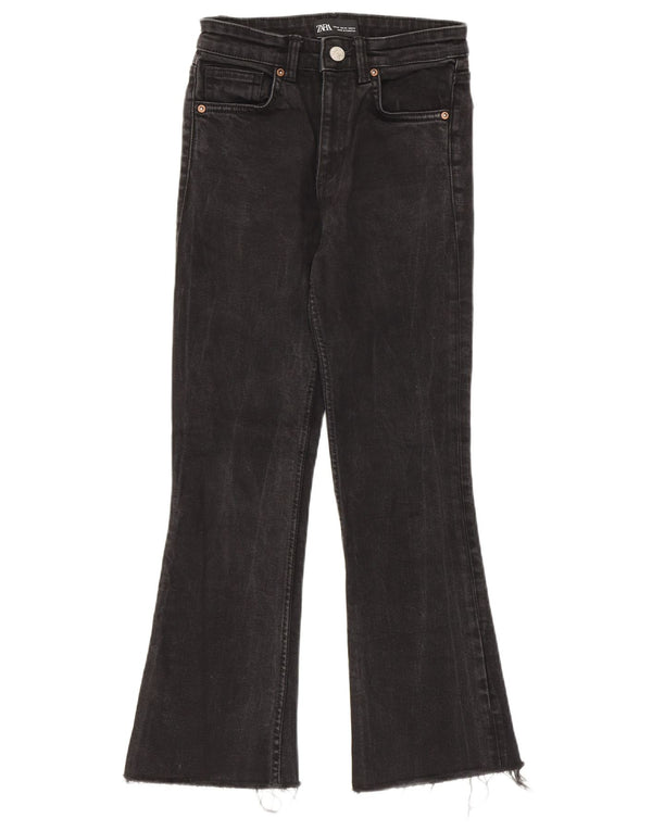 Zara Jean évasé femme EU 36 XS W26 L26 coton noir