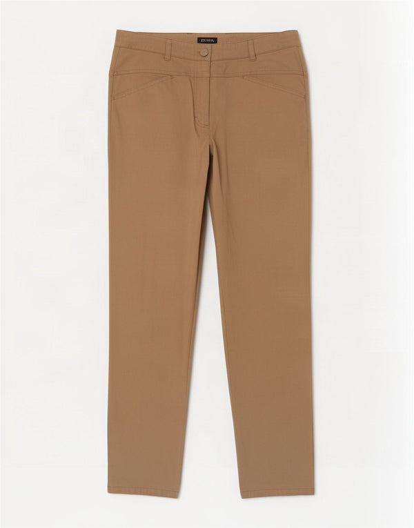 Escada Pantalon Chino Droit Femme EU 40 Moyen W30 L28 Coton Beige