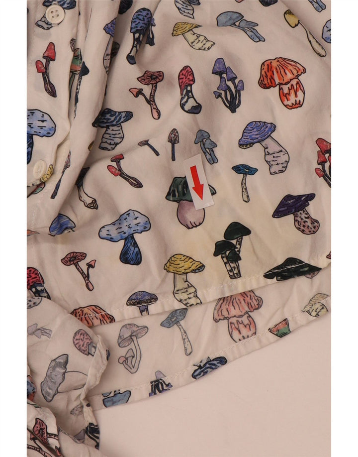French Connection Chemisier à motif abstrait pour femme UK 14 Large Blanc