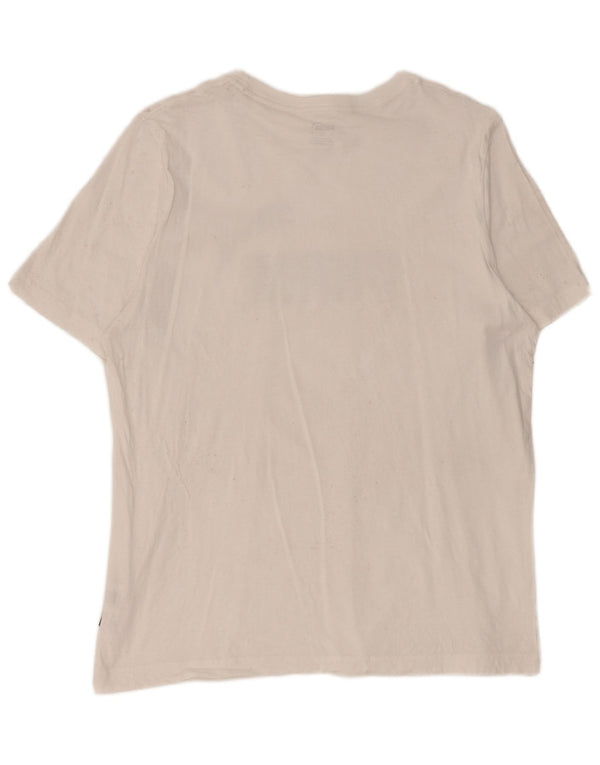 Puma Mens Graphic T-Shirt Top Large White Cotton