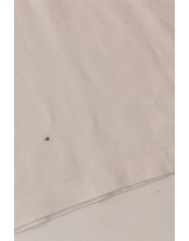 Adidas T-Shirt Femme Top UK 12 Coton Blanc Moyen