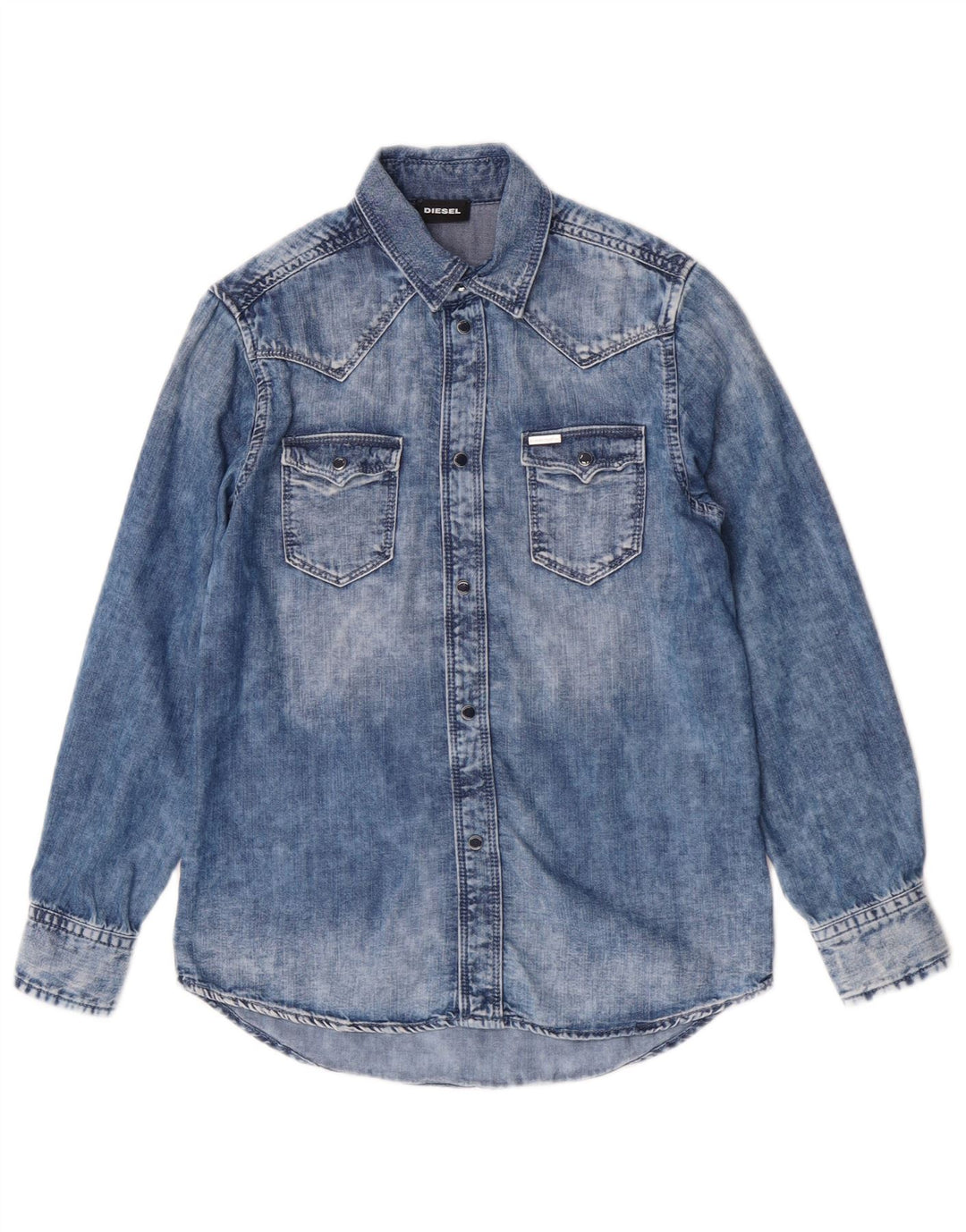 Chemise en jean Diesel garçon 9-10 ans bleu coton