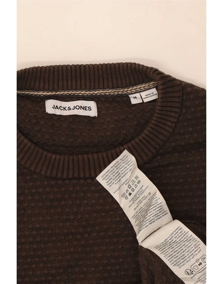 Jack & Jones Pull Col Rond Homme Marron Moyen Coton