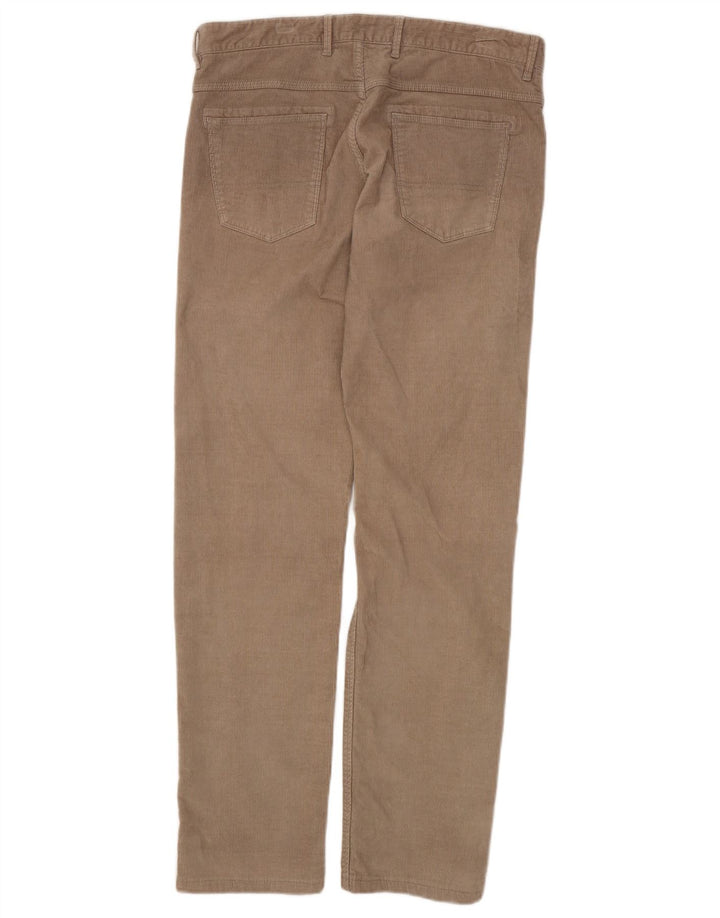 MASSIMO DUTTI Pantalon droit en velours côtelé pour homme EU 40 Medium W33 L31 Beige