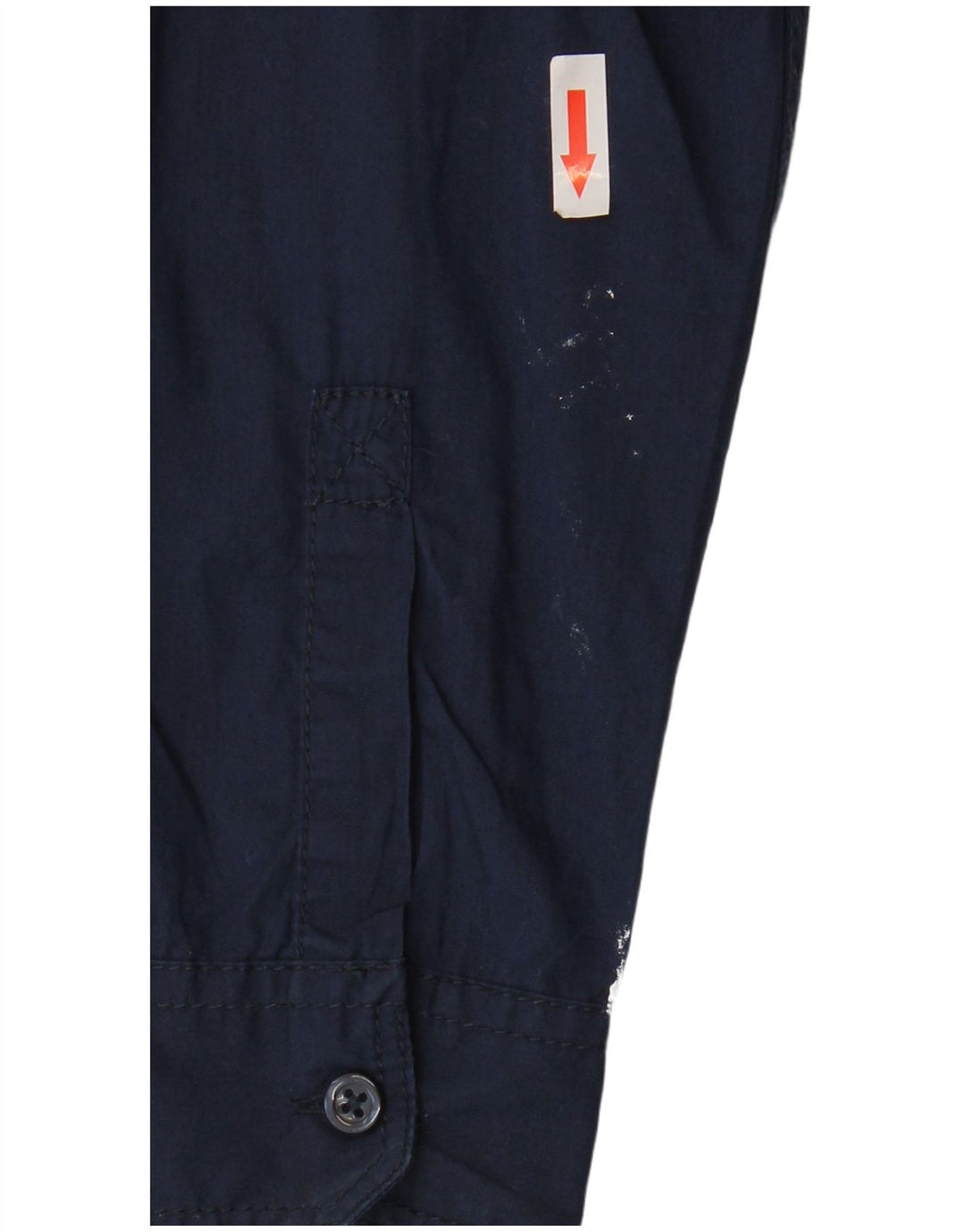 BENETTON Chemise Graphique Garçon 8-9 ans Large Bleu Marine Coton