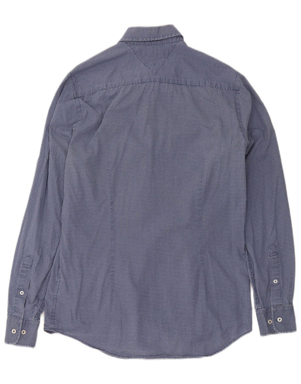 Tommy Hilfiger Chemise Slim Fit Homme Bleu Moyen à Pois Coton