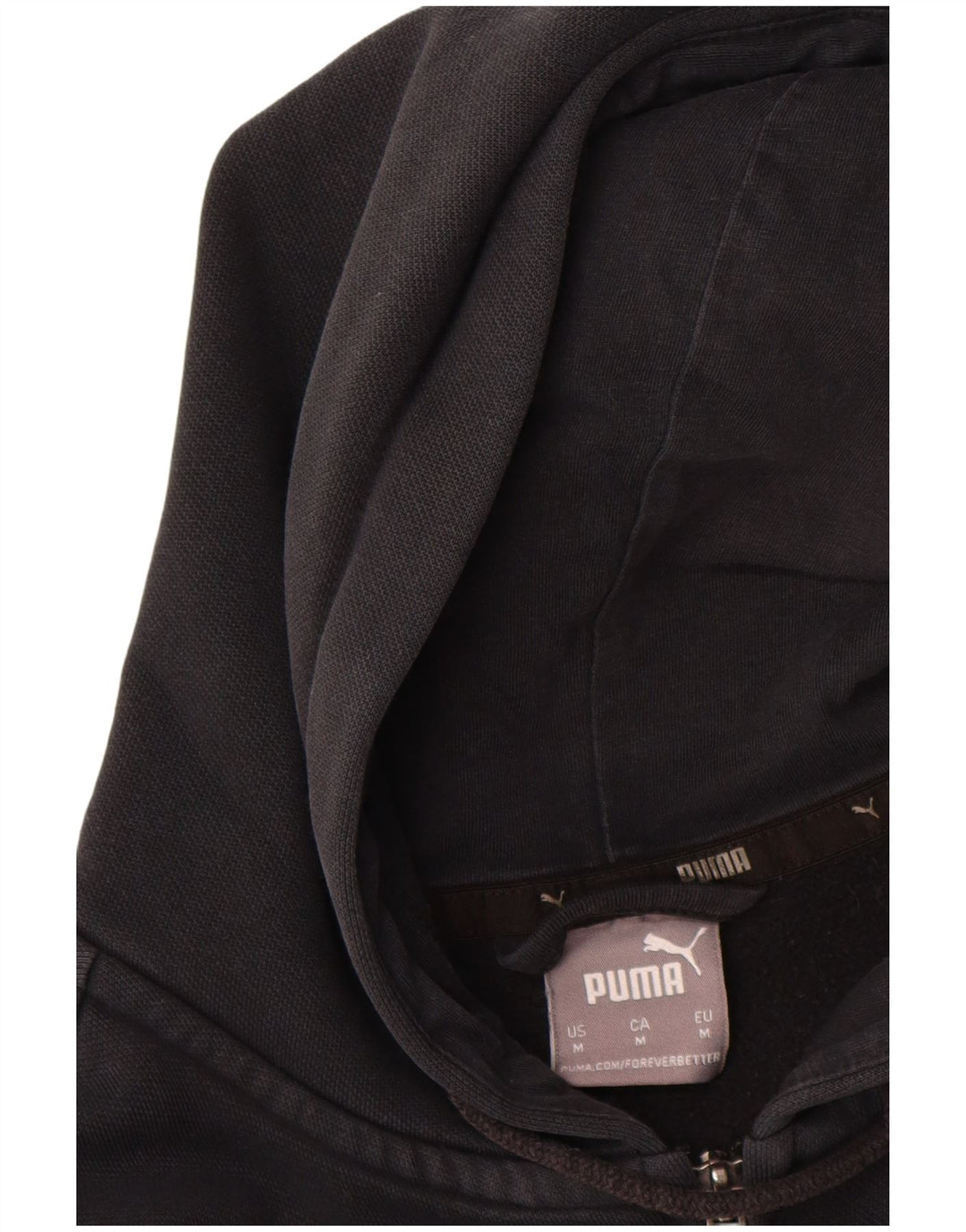 Puma Pull à capuche zippé pour femme UK 14 Noir moyen