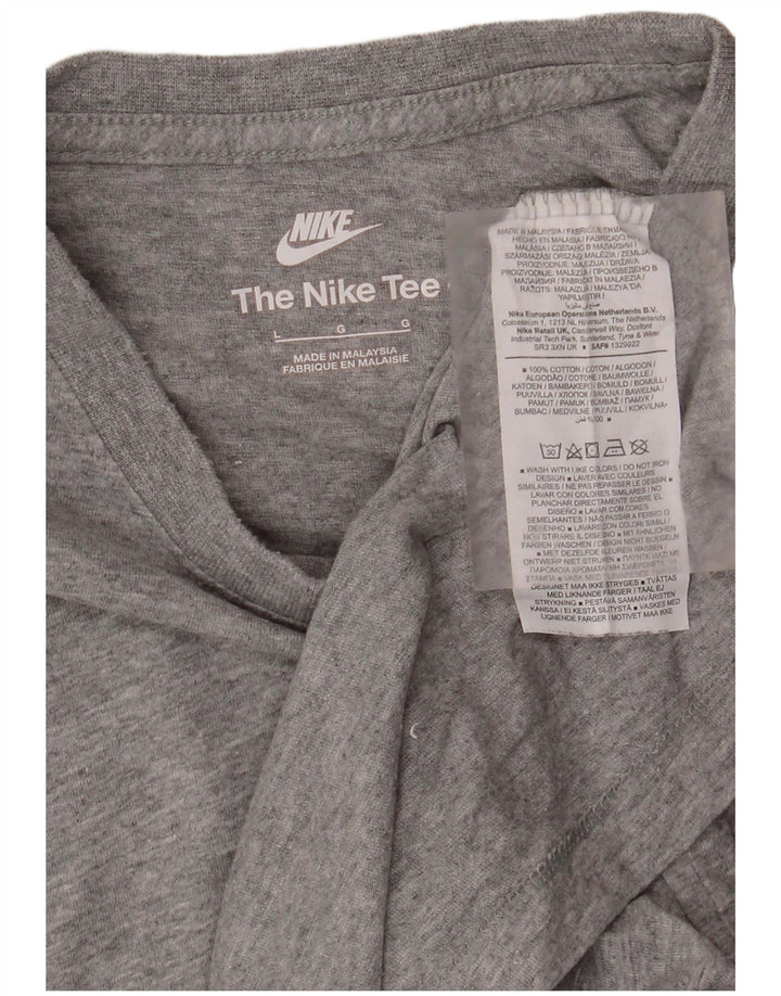 NIKE T-Shirt Homme Haut Large Gris Coton