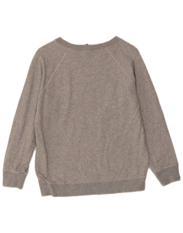 J. CREW Sweat-shirt graphique pour femme UK 10 Petit coton gris