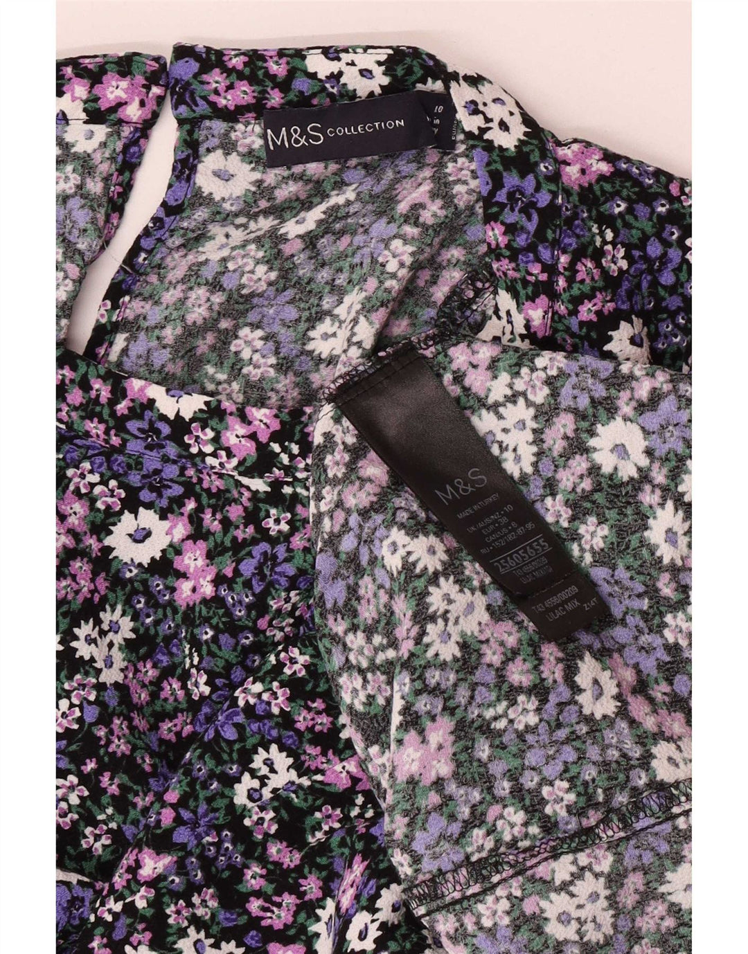 Marks & Spencer Chemisier pour femme UK 10 Petit motif floral multicolore