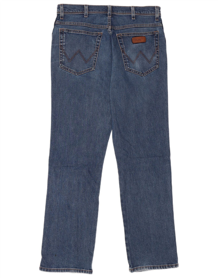 Wrangler Jean droit coupe régulière pour homme W34 L32 bleu coton