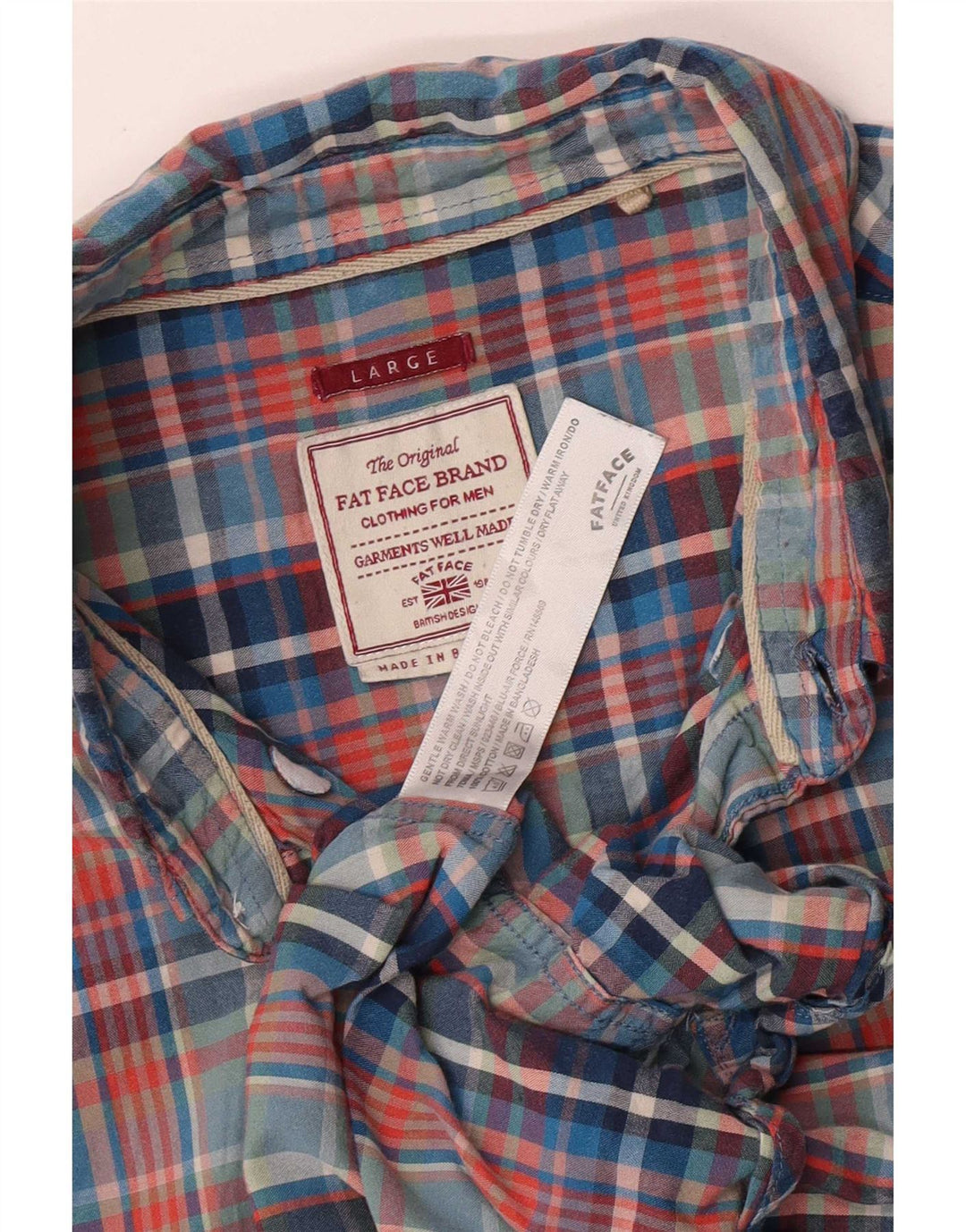 Chemise Homme Fat Face Grand Carreau Multicolore Coton