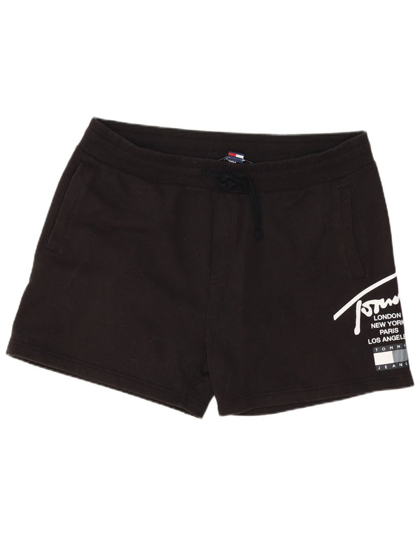 Tommy Hilfiger Short de sport graphique pour homme XL en coton noir