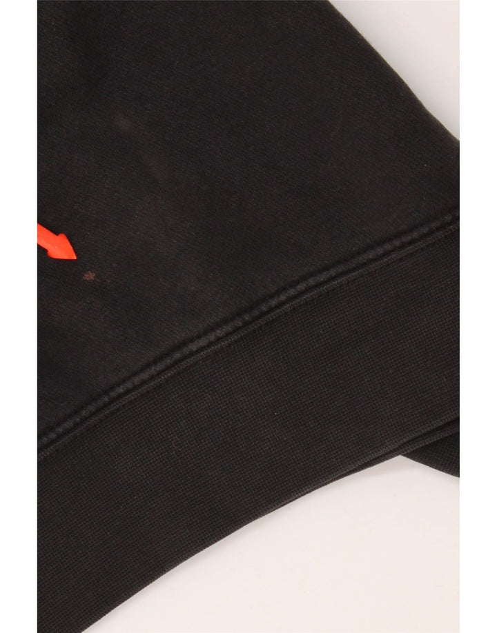 Nike Pull à capuche graphique en coton noir moyen pour homme