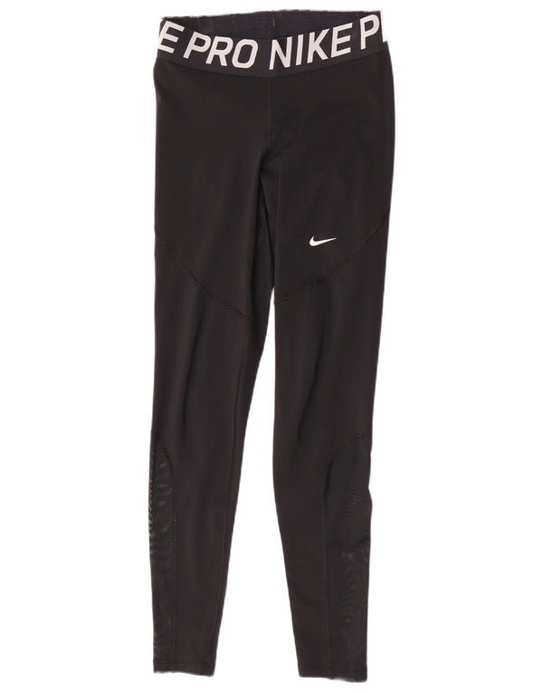 Nike Legging graphique Dri Fit pour femme UK 14 Noir moyen