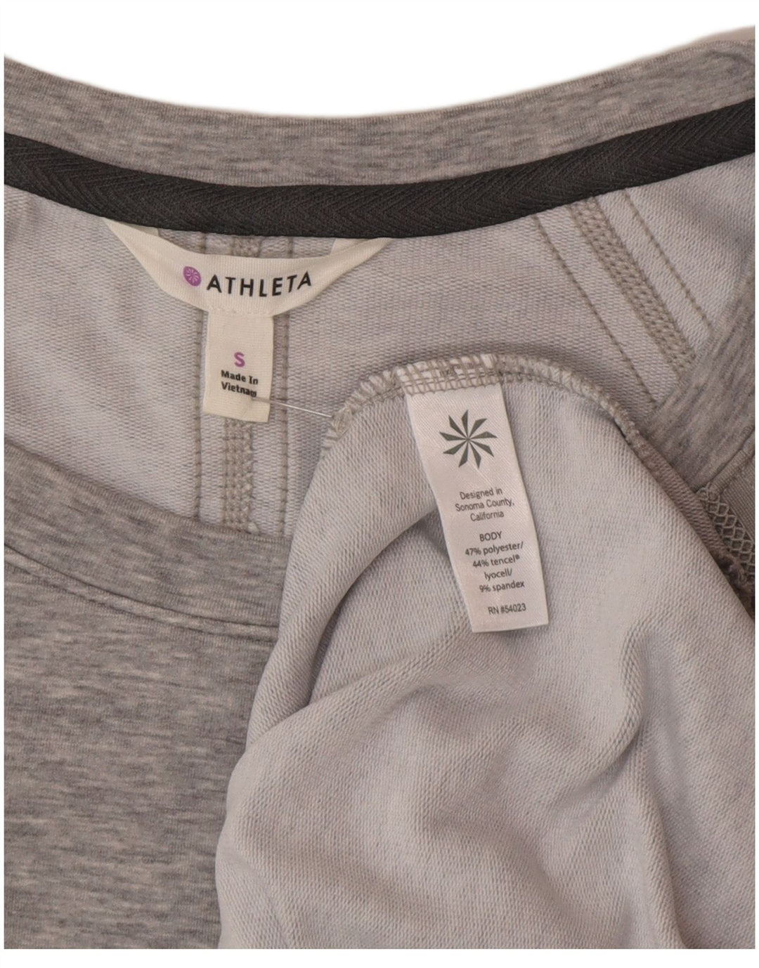 Athleta Robe T-Shirt Femme UK 40 Petit Gris Moucheté Polyester