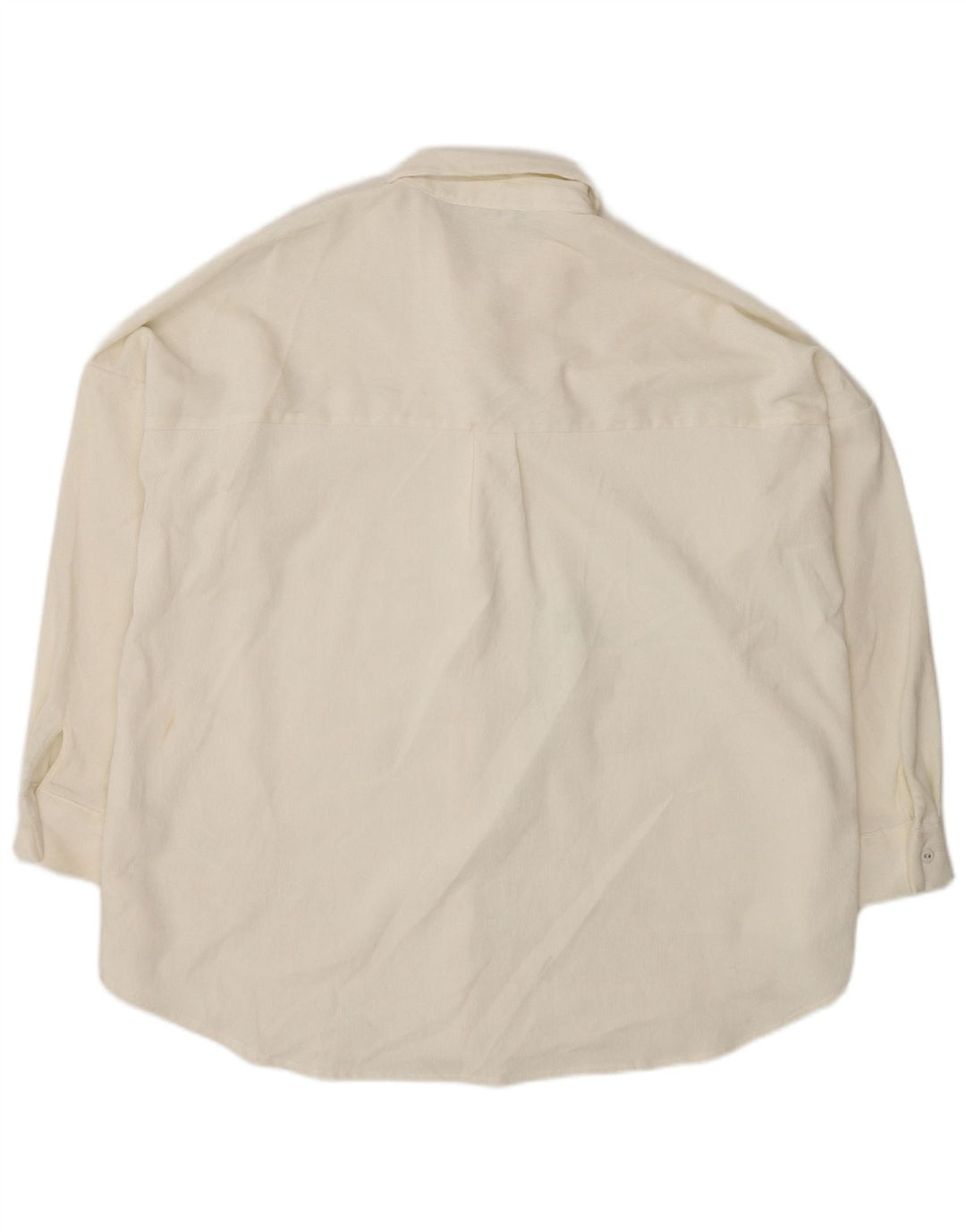 Zara Chemise surdimensionnée pour femme UK 14 Polyester blanc moyen