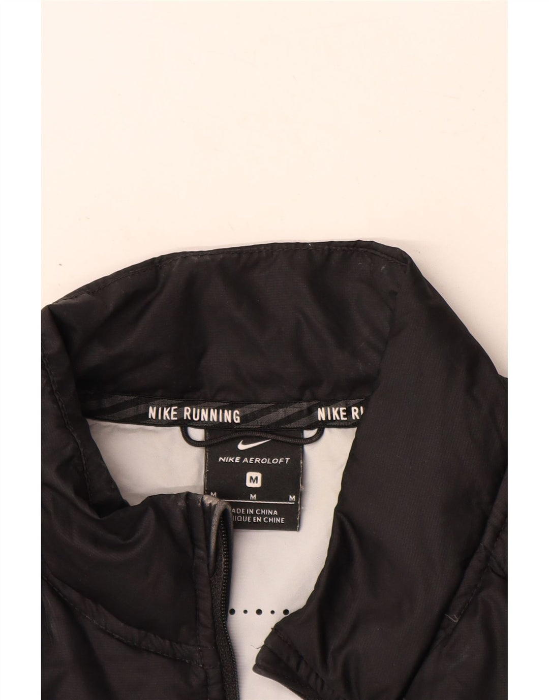 NIKE Veste Racer Femme UK 12 Polyester Noir Moyen
