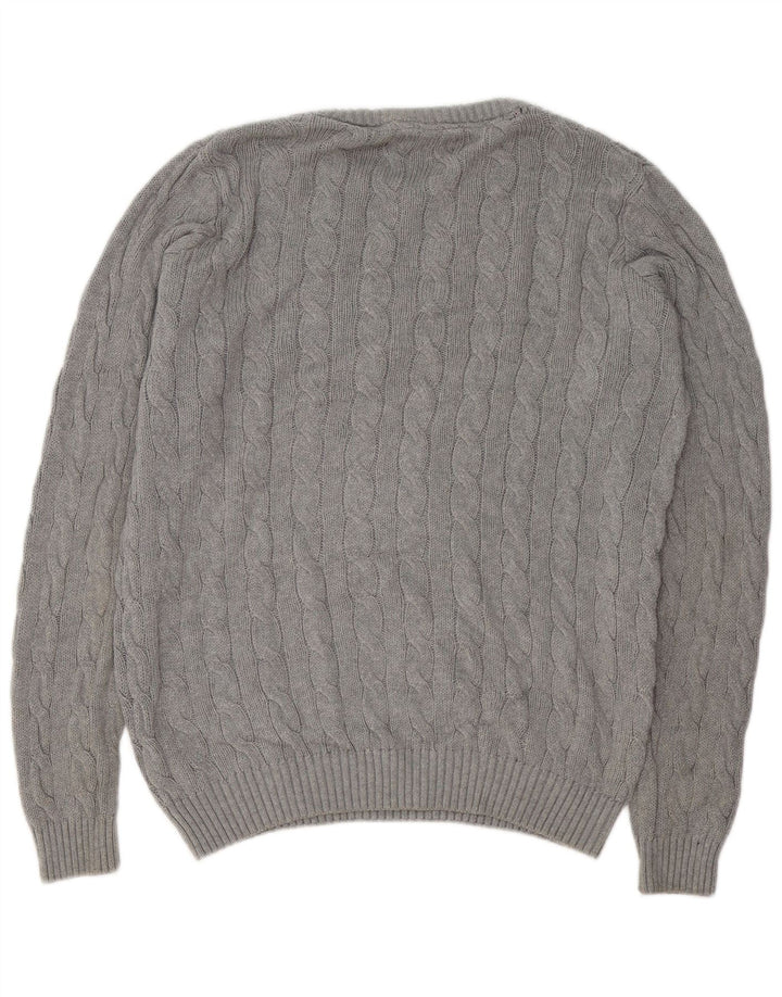 KANGOL Pull à col rond pour homme en coton gris Taille L