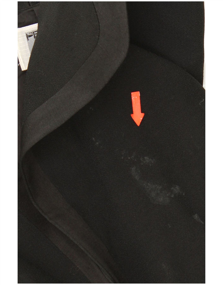 Perte by Krizia Veste blazer à 1 bouton pour femme UK 16 Large Noir Acétate