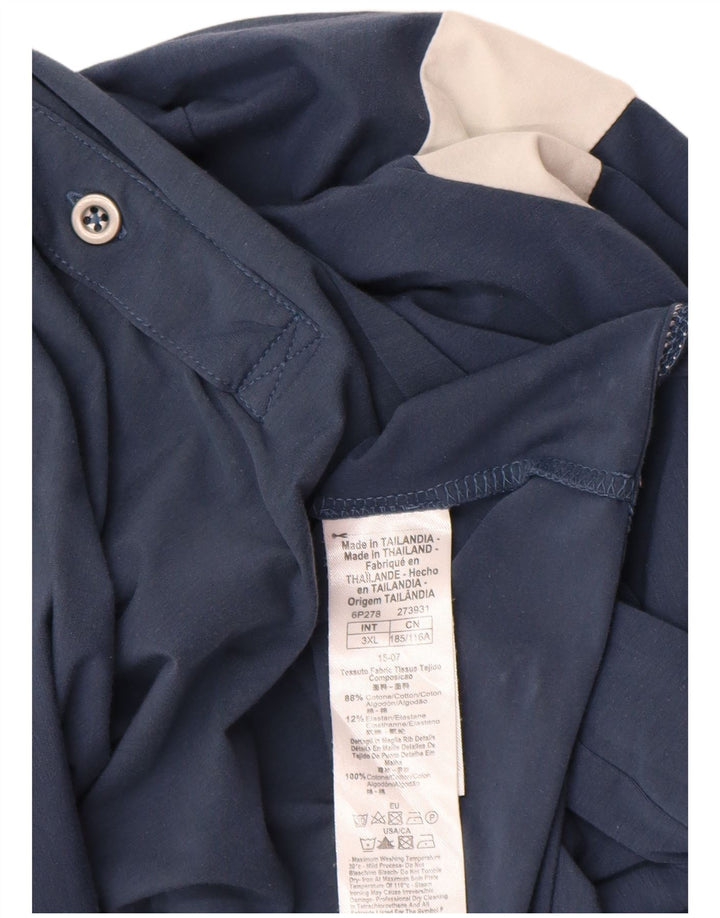 EMPORIO ARMANI Polo Homme 3XL Bleu Colorblock Coton