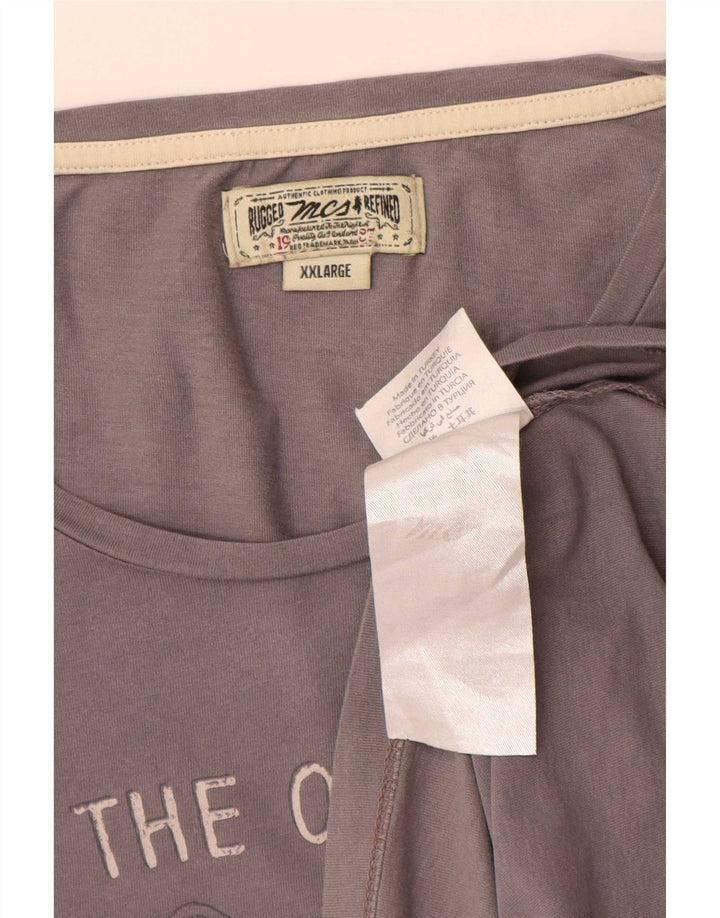 Marlboro Classics T-Shirt graphique homme haut 2XL gris coton